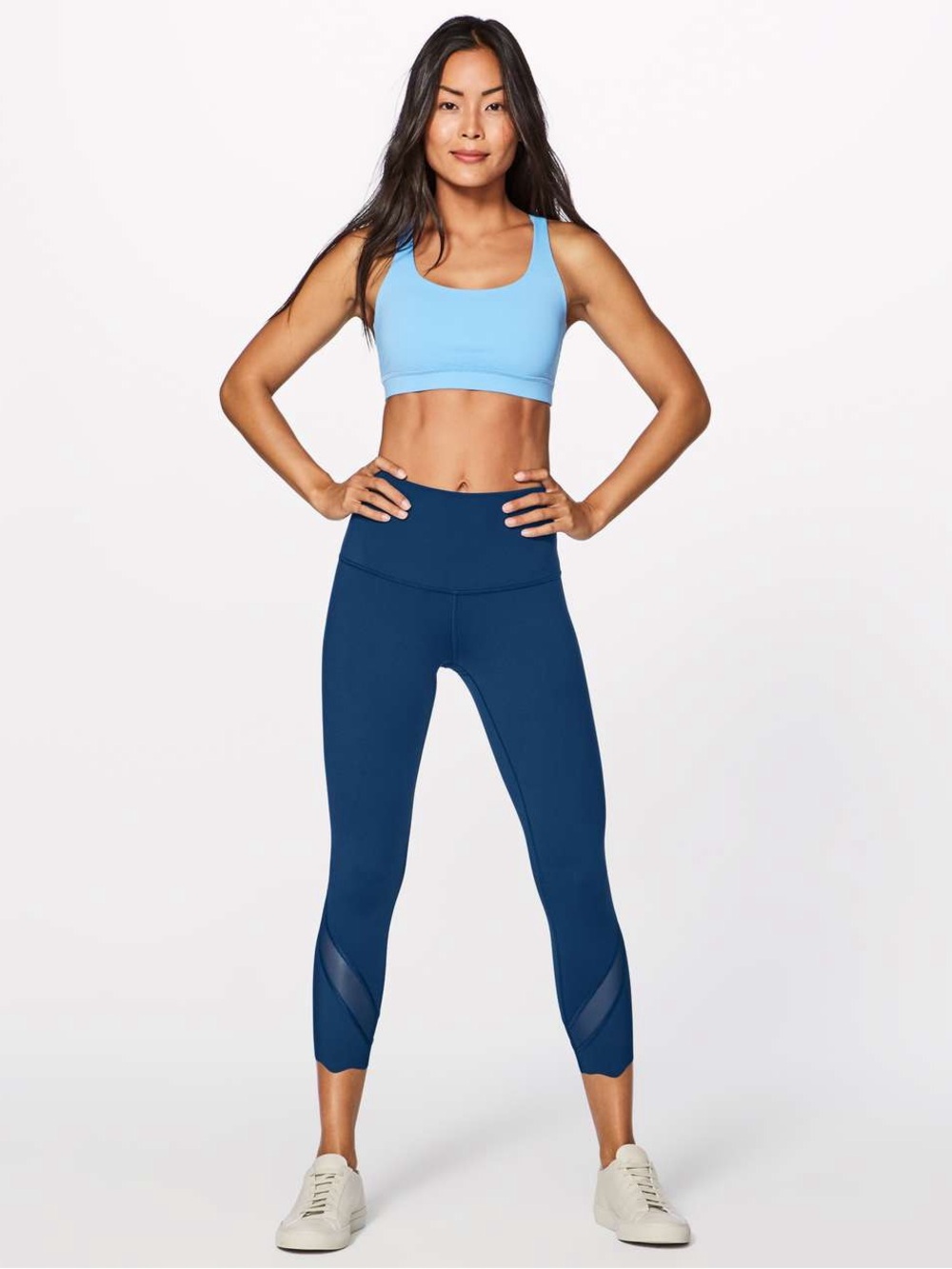 Lululemon Special Edition Wunder Under Crop II  (Scallop 23") Night Tide Blue